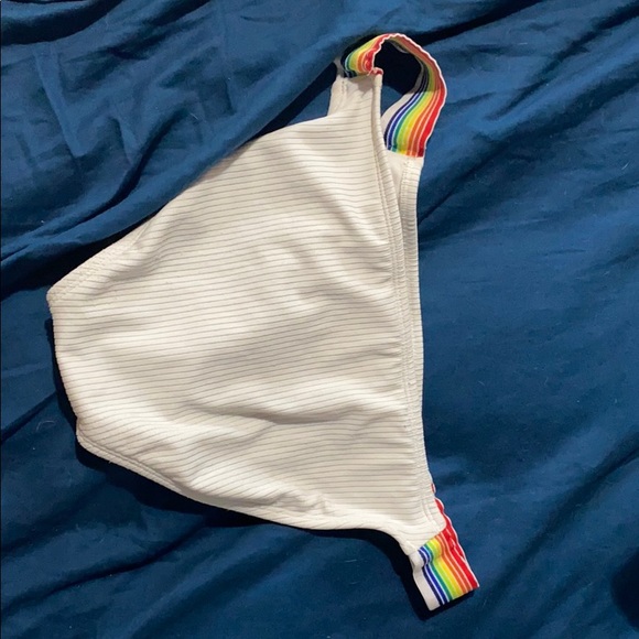 White bikini with Rainbow strips - Picture 3 of 5